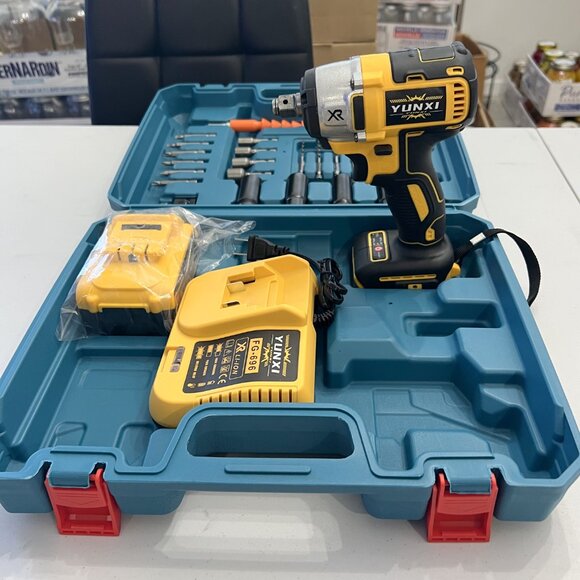 Brand New Cordless Power Impact Wrench w/Battery, Charger, Tools & Case! - Picture 3 of 16